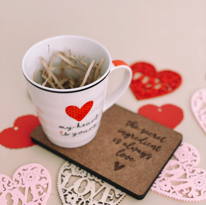 Bandeja cafe y Taza San Valentin 2022